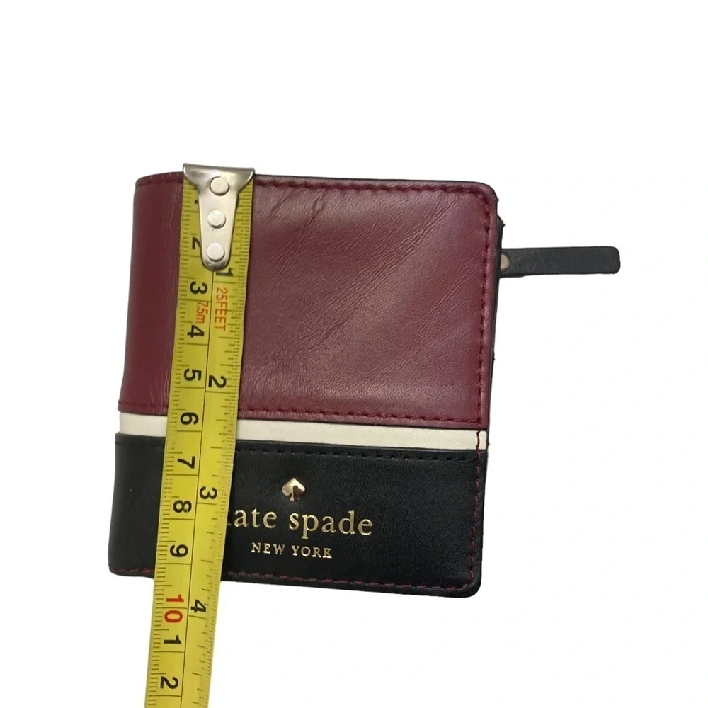 Kate spade red white black colorblock mini wallet